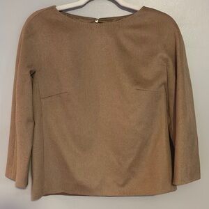 MaxMara Tan Blouse made with 100% Cammello Material